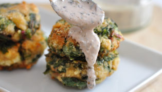 Gemüselaibchen mit Joghurt-Dip
